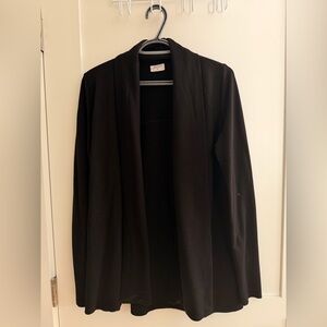 Jofit Black Draped Open-Front Cardigan